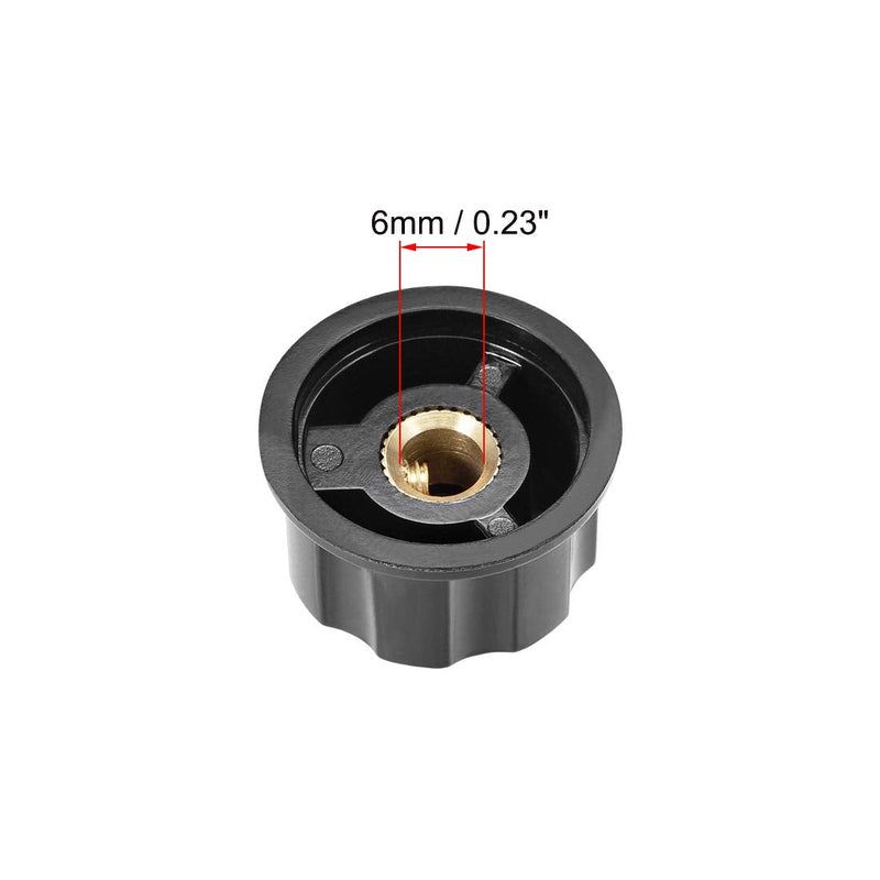 [Australia - AusPower] - sourcing map Potentiometer Rotary Knob 6 mm Insert Shaft with 40 mm 0-100 Dial Set of 5 