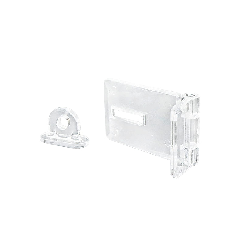 [Australia - AusPower] - LC LICTOP Mini Hinge Hasp Acrylic Hasp Buckle Box Clear Hinge Latch Hasp Lock 4pcs 
