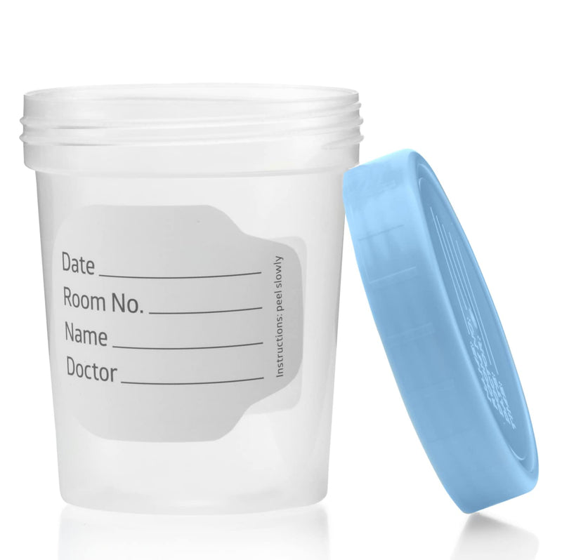[Australia - AusPower] - Sterile Specimen Cups Individually Bagged with Lids [3 Count] 4 oz Clear Urine Collection Cup with Leak Proof Screw On Covers - 4.5 Compacity Specimens Jars – for Safe Pee, Stool, Semen Sample Testing 3 