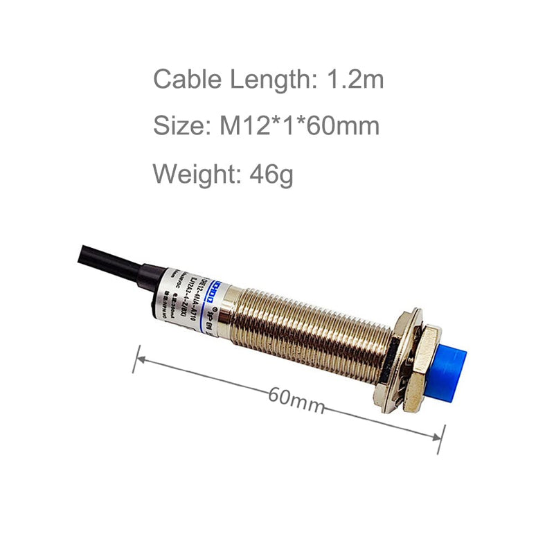[Australia - AusPower] - Inductive Proximity Sensor M12 LJ12A3-4-Z/BX Normally Open Detection Approach Switch 4mm NPN NO 3 Wire DC 6V-36V (4 Pack) 