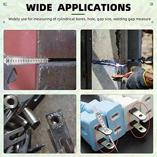 Keadic 3-piece stainless steel welding taper gauge set with 1–45mm feeler gage rulers for gap and hole measurement