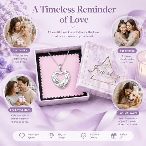 Cremation Jewelry Sterling Silver Heart Urn Necklace for Ashes