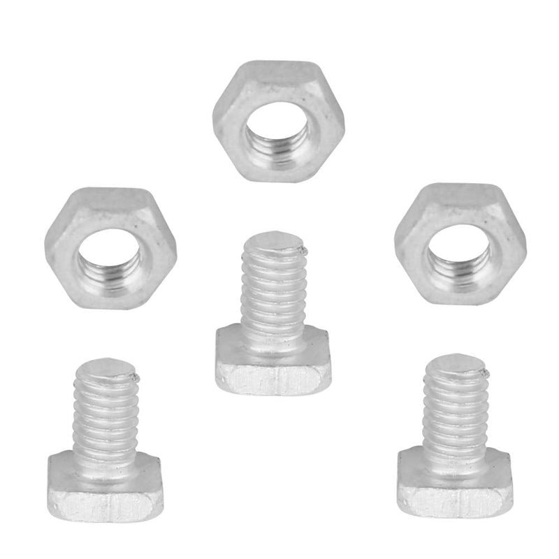 [Australia - AusPower] - TOPINCN Greenhouse Repair Kit Hardware Set - 50pcs Aluminum Nut + 50pcs Bolt - Silver 