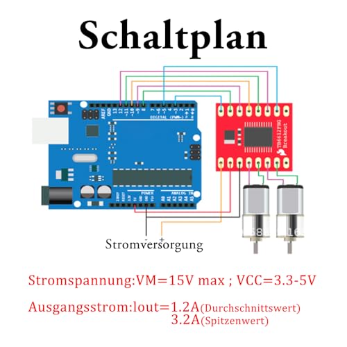 TB6612FNG Dual DC Stepper Motor Driver Module Pack of 2 | for robotics and DIY projects, dual driver controller board H bridge for DC step TB6612FNG module