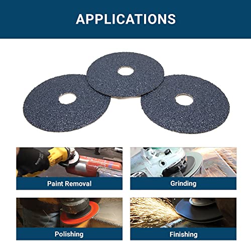 Benchmark Abrasives 4.5-inch zirconia resin fiber sanding discs, 24 grit, 7/8-inch arbor, 25 pack
