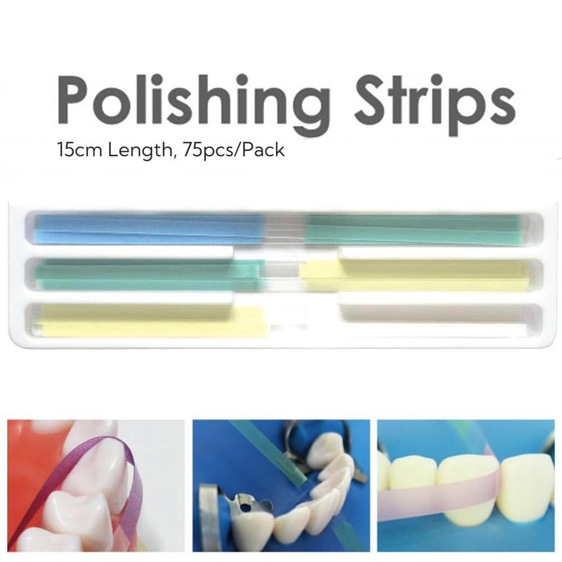 [Australia - AusPower] - Tooth Sandpaper, Dental Polishing Strips, Size - 4 mm Width, NatureAqua Resin Tooth Polishing Interdental Sanding Tool (75 Pieces/Pack) 