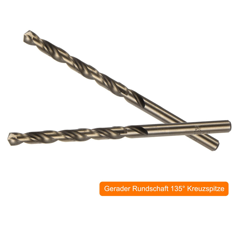 QUARKZMAN Metal Drill Bit 5mm M35 HSS Cobalt Twist Drill Tool Pack of 10 | For stainless steel, copper, wood, plastic and other hard materials 5mm