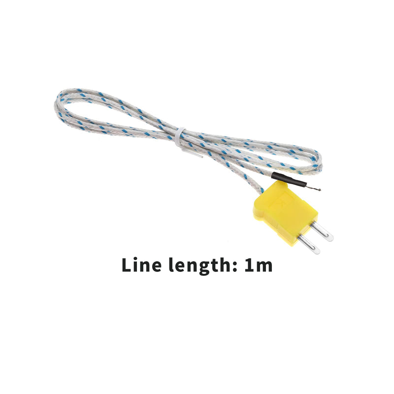 [Australia - AusPower] - ECSiNG 8PCS K Type Mini-Connector Thermocouple Temperature Probe Sensor 1 Metre Temperature Sensing Line K Type Thermocouple Wire Measuring Range -40°C to 400°C 
