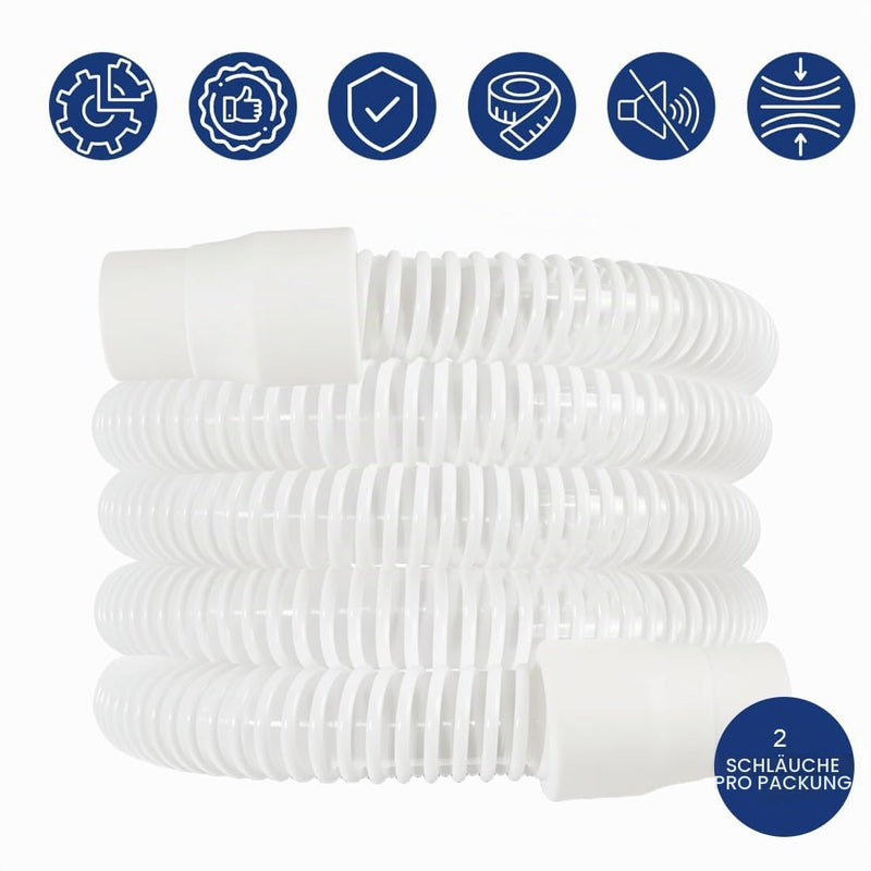 CPAP Hose 180 cm Length 22 mm Hose Connection Universal Hose Universal Ventilation Hose Hose for Breathing Devices for Respirators Pack of 2