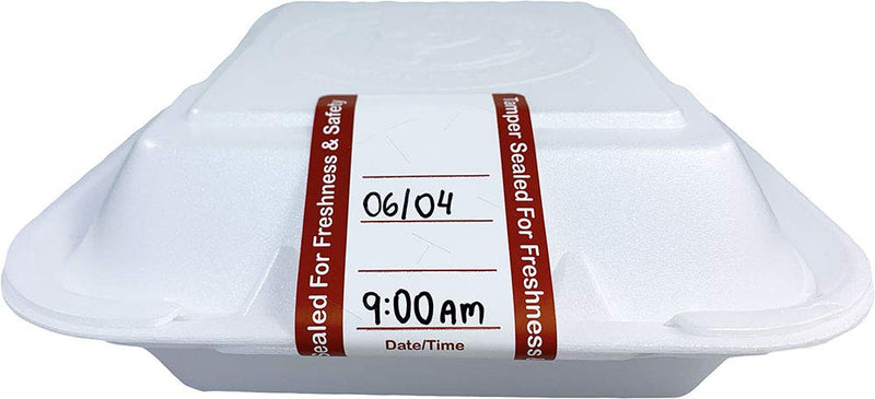 500 White Tamper Evident Food Seal Stickers with Date and Time, Labels for Food Containers, 2 x 4 Inches, Writable Tamper Proof Stickers, Tamper Evident Tape - Ideal for Secure Food Delivery 500
