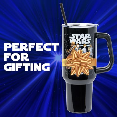 Silver Buffalo Star Wars, Double Walled Stainless Steel Tumbler, 40oz Star Wars Original Trilogy