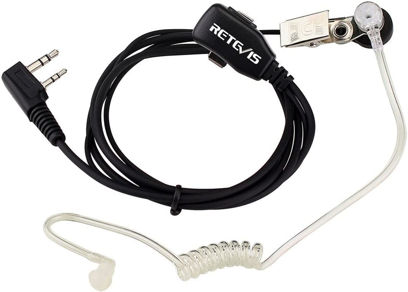 [Australia - AusPower] - Case of 10, Retevis Walkie Talkies Earpiece with Mic 2 Pin Acoustic Tube Headset Compatible with Baofeng UV-5R Retevis H-777 RT21 RT22 Arcshell AR-5 Two Way Radio 