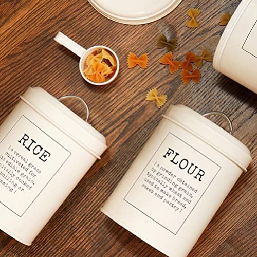 Luxshiny Rice Container with Scoop Airtight Grain Storage Bin for Rice Beans Flour Oatmeal and Sugar 8.66 X 5.90 X 5.90 in Kitchen Pantry Organizer