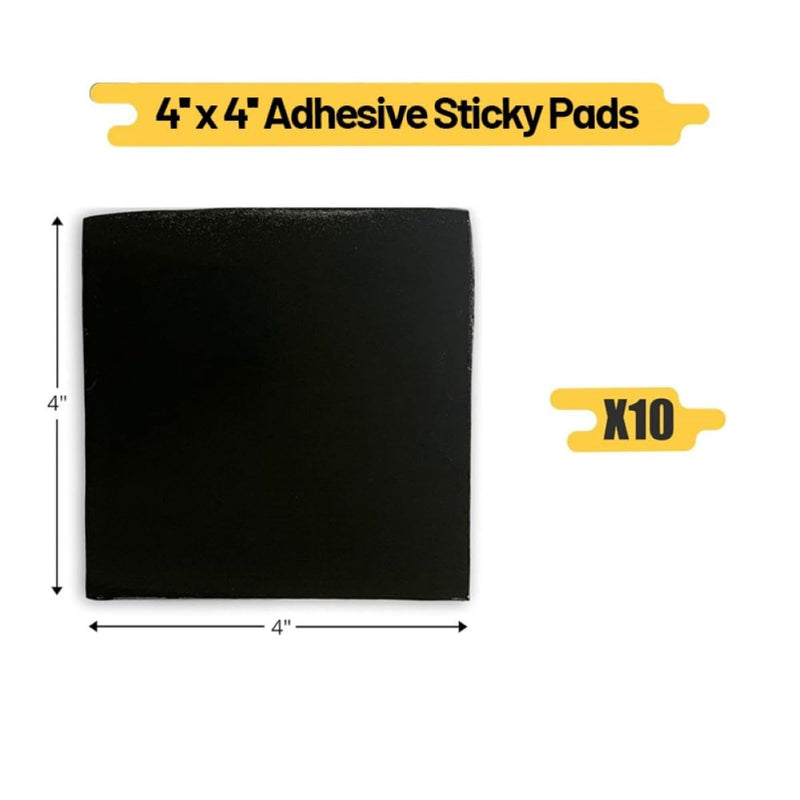 Adhesive Sticky Pads for Road Reflectors, 4" x 4" Butyl Sticky Pads, 4 Pack, Stick Driveway Reflectors on Driveway, Apply on Asphalt, Pavement, Cement or Concrete, Reflectors Sold Separately
