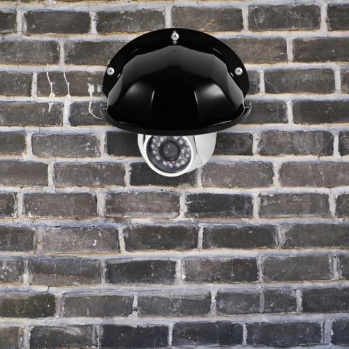 HOMSFOU Outdoor Camera Cover Camera Rain Cover with Sunshade Roof Weatherproof Security Protector for Outdoor Use Black 2 Pack 11.41 X 8.26 X 5.11 in Black 2pcs