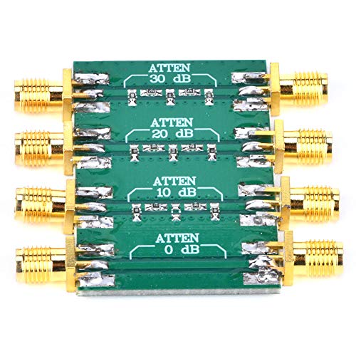 AUNMAS High Frequency Attenuator, DC-4.0GHz 23dBm Fixed Attenuator SMA Double Socket Head Radio Frequency Attenuator for Electronic Devices