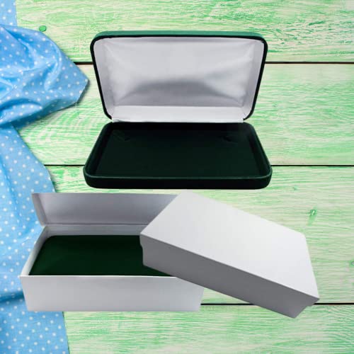 Forest Green Velvet Necklace Gift Box Travel Storage Display Case 7x4.3 Forest Green Velvet Necklace Gift Box 7" x 4.3"