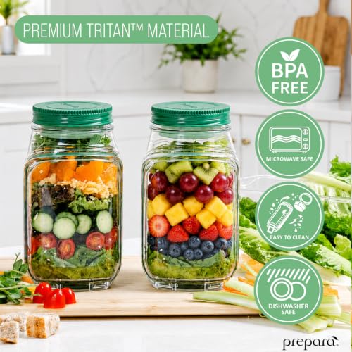 Prepara Salad Pod, Set of 2 - Dressing Capsules Included Salad Pod, 2-Piece