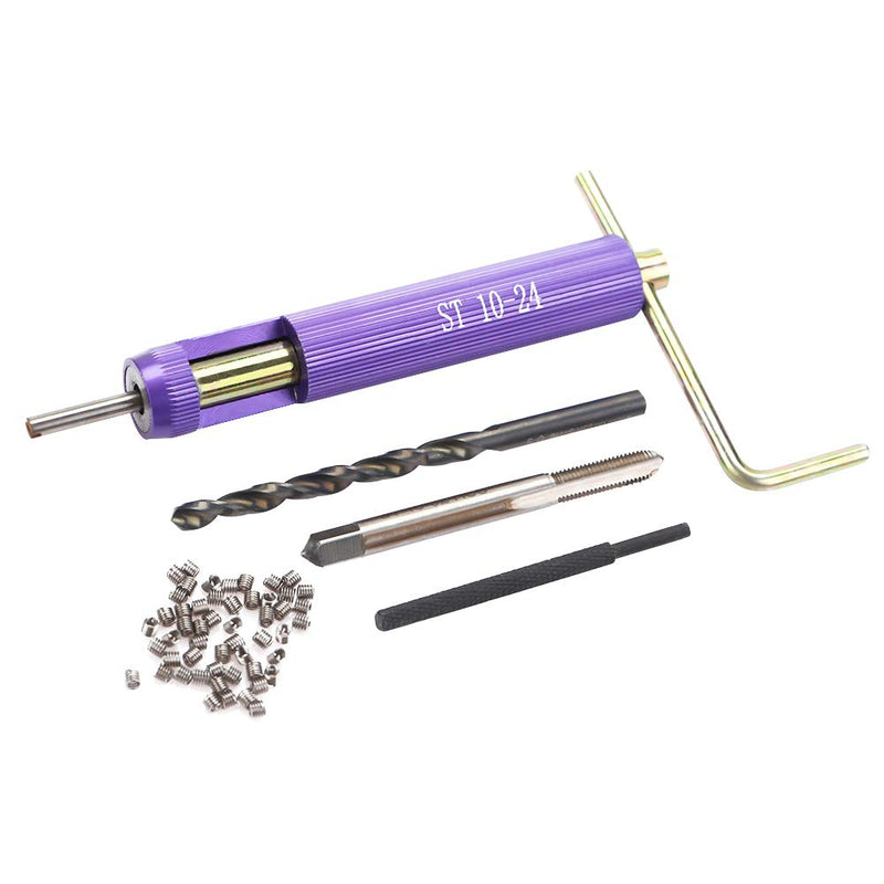 [Australia - AusPower] - 50Pcs Stainless Steel Coiled, Thread Repair Insert, Helical Insert 10 24 Helicoil Kit Wire Helical Screw Thread Inserts Kit Imperial 10 24Unc X 1.5D 