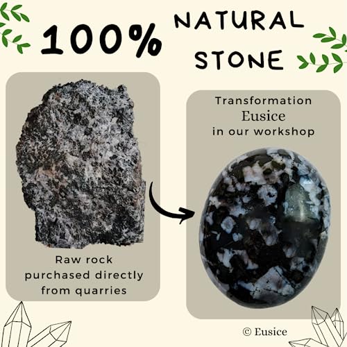 [Eusice] Gabbro Crystal, Polished Stones, Spiritual Guide Reiki Gemstone, Natural Rocks from Madagascar, Chakra Healing Stone Small