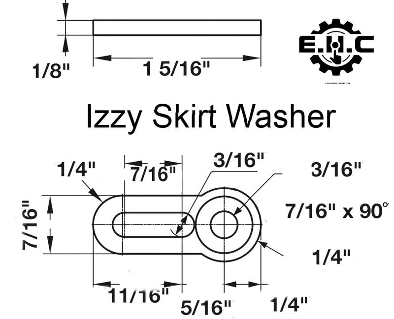 [Australia - AusPower] - Izzy Skirt Washer/Adjustable Washer/Table Connector/Drawer Front Connector/All Hardware Include Pack of 2 by E.H.C. 