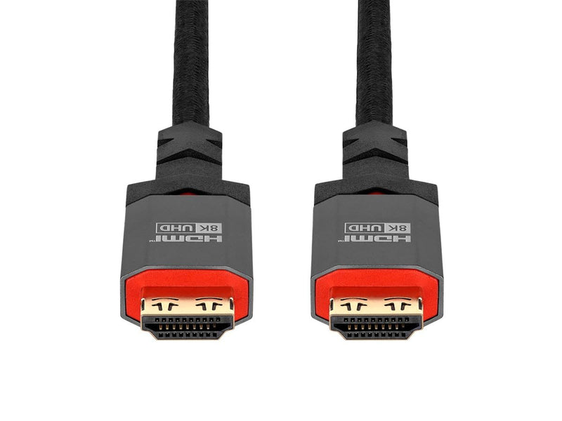 Monoprice 8K Certified Ultra High Speed HDMI Cable - 15 Feet - Black | Braided - HDMI 2.1, 8K@60Hz, 4k@120Hz, 48Gbps, HDR, VRR, CL3 in-Wall Rated