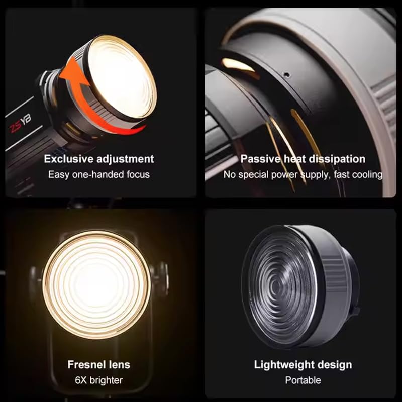 Bowens Mount 15°-55° Focusing Photo Studio Accessories Fresnel Lens for Photographic Lighting