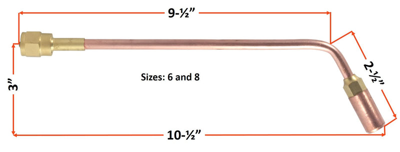 SÜA - Heating Nozzle/Rosebud 8-MFN-1 Replacement for 100 Series Victor torch handles. Oxy/Propane Size: #8 (8-MFN-1)