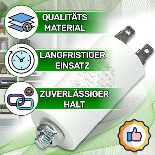 Capacitor 6.3µf CBB60 Rated Voltage 450 V Starting Capacitor ONIX TECH
