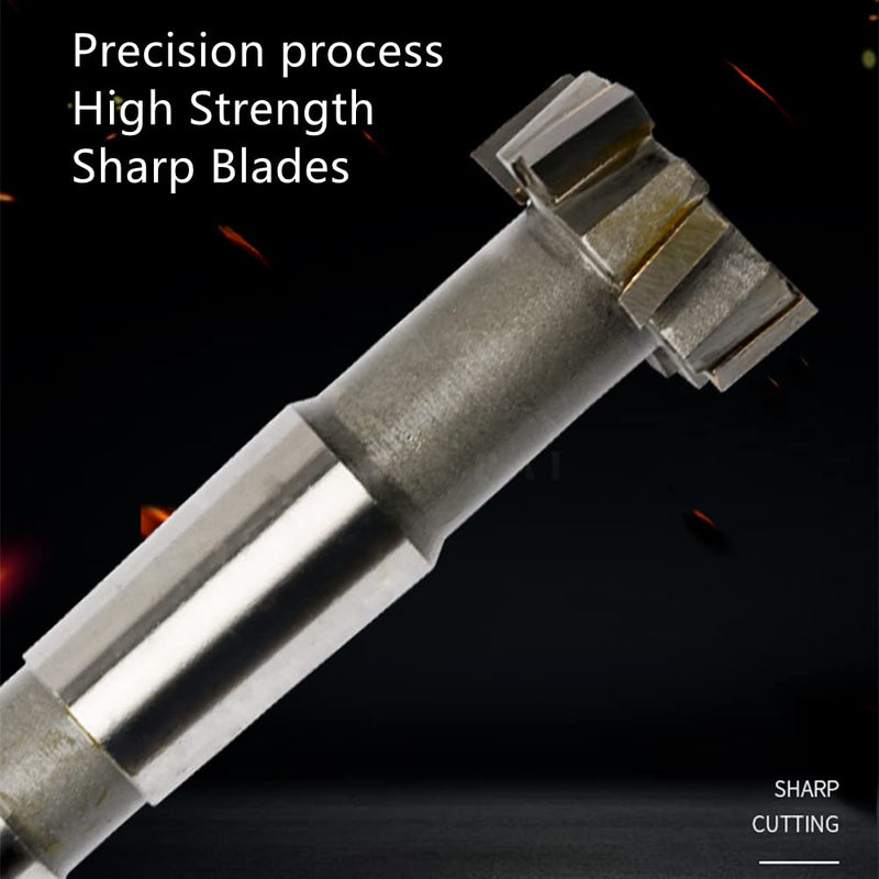 [Australia - AusPower] - HSS-AL T Slot End Mill Milling Cutter，High-Speed Steel Woodruff Keyseat Cutter, HalfRound Keyway Milling Cutter, Straight Shank, 6 Flutes, 10 x 1 x 55mm 10mm x 1mm x 55mm 