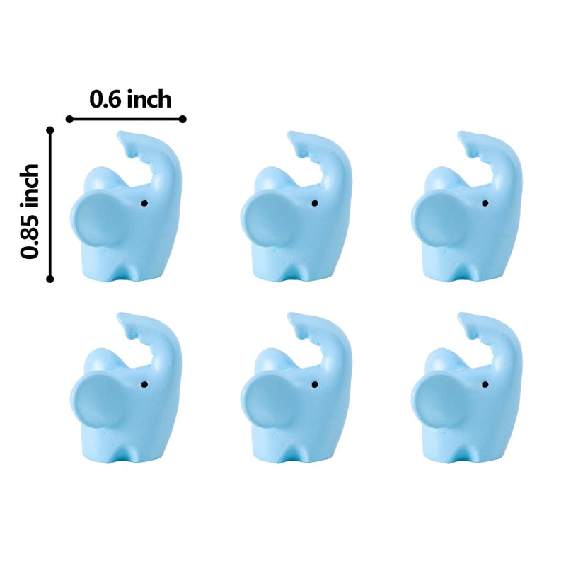 [Australia - AusPower] - Door Hinge Heads Decorative Topper - Hinge Head Elephant Set of 6 - Magnetic Hinge Head Trinket - Hinge Pin Topper Miniature Animal Figurine 