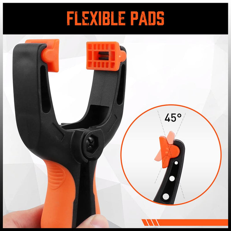 [Australia - AusPower] - HORUSDY 8-Pack Spring Clamps Heavy Duty, 5-inch Large Plastic Clamps for Crafts with 2-3/8Inch Jaw Opening for DIY, Gluing, Clamping and Securing 