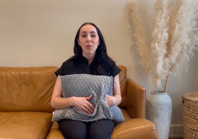 Zomaple Hysterectomy Pillow with Neck Strap for Abdominal Surgery Support Grey Standard
