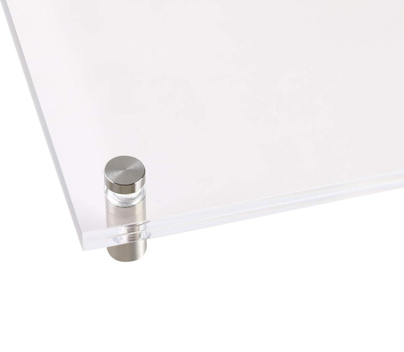 [Australia - AusPower] - Standoff Screws for Wall Mount Acrylic Picture Frame Hardware 1/2" x 1" Aluminum Silver Finish Nails for Acrylic Glass Sign Holder 8 Pcs 
