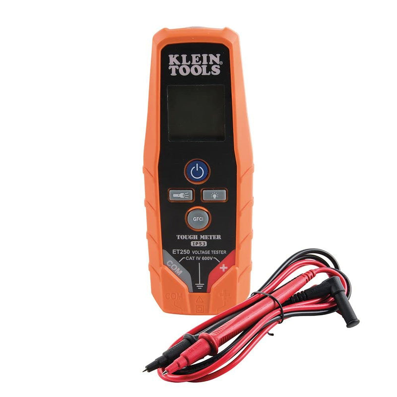 [Australia - AusPower] - Klein Tools ET250 Voltage Meter, AC Voltage / DC Voltage Tester, Digital Multimeter, Low Voltage Tester with Batteries AC/DC Voltage & Continuity 