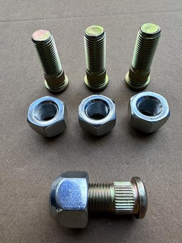 4pcs 1/2"-20 Wheel Stud 116-1696 with Lug Nuts Replacement for Toro Exmark Aerators Staris Lazer Z E S X Staris Lawn Mower