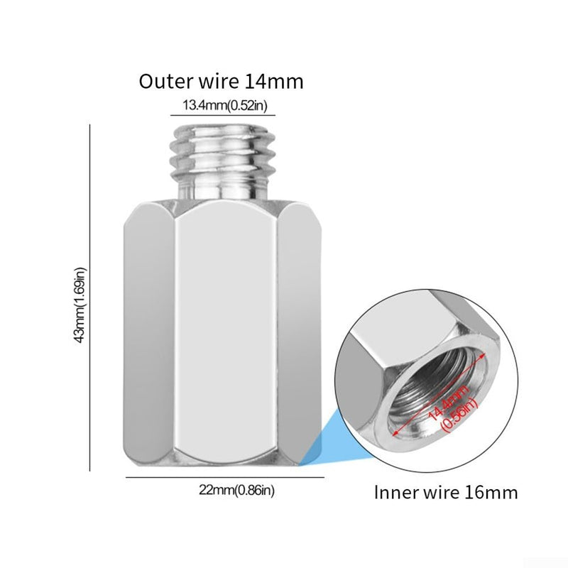 [Australia - AusPower] - Angle Grinder Interface Connector Adapter Polisher Converter M14 to M16/M16 to M14 (16 to 14) 16 to 14 