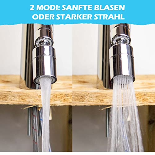 360D Shiny Metal Aerator Chrome Plated M18.5 Thread Compatible with IKEA Faucets M18.5 Verchromt