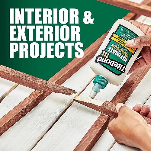 Titebond III Ultimate Wood Glue, 8-ounce bottle for woodworking projects
