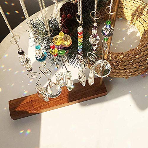 H&D HYALINE & DORA Set Sun Catcher Crystal Rainbow Beads Chain Fengshui Hanging Ornaments Decor for Home Office Garden Window Gifts