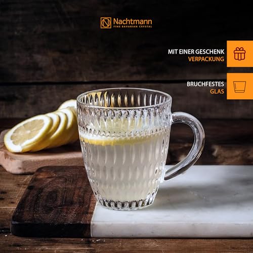 Nachtmann Ethno Set of 2 Glass Hot Drinks Tumblers, Clear 13.3 Ounces
