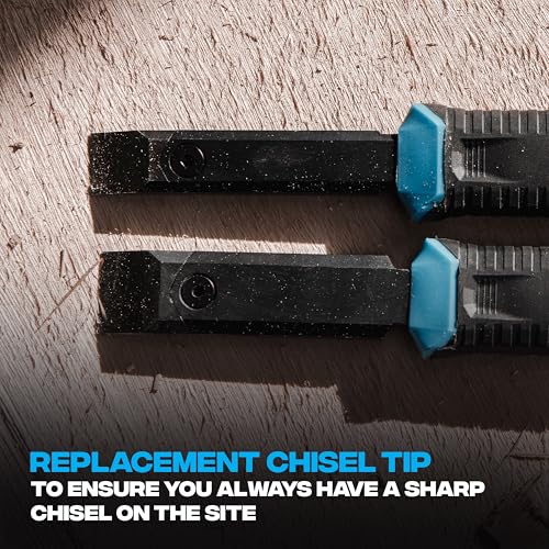 OX Pro 3/4-inch replaceable tip wood chisel with holster and framing chisel tips