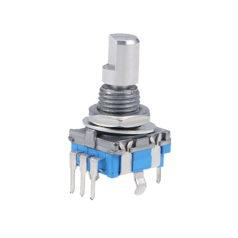 sourcing map 2 pieces 360 degree rotary encoder code switch digital EC11 7 | 15mm D-shaft