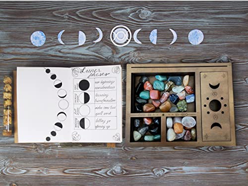 Tarot Card Holder & Display, Cute Witchy Desk Decor, Altar Decor Box for Bedroom Aesthetic Accessories