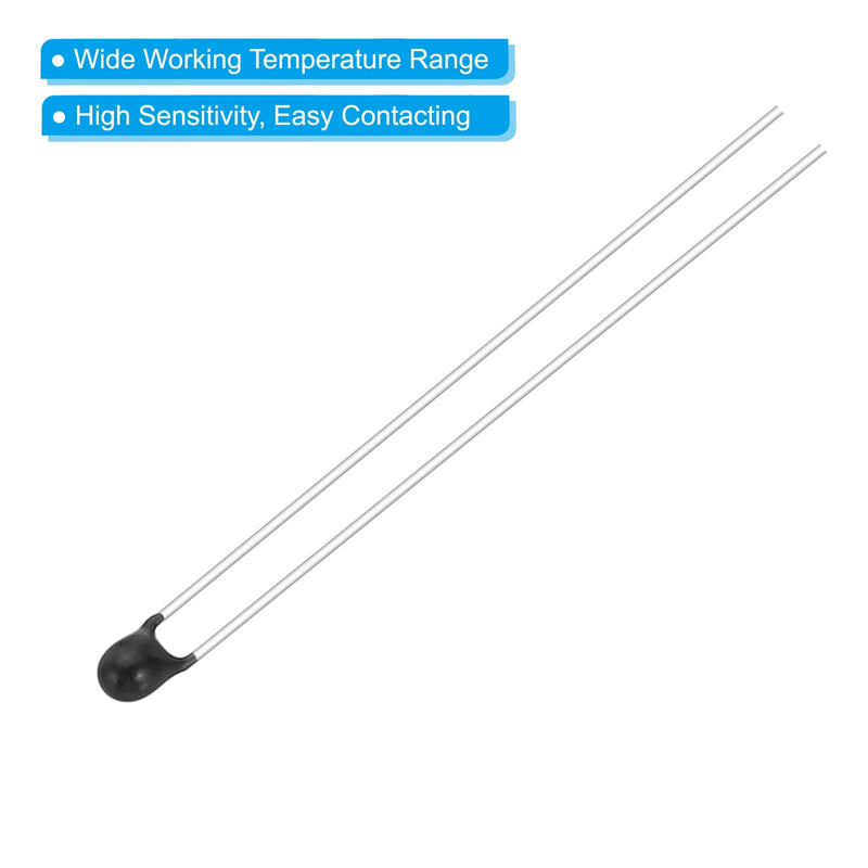 [Australia - AusPower] - PATIKIL NTC Thermistors Resistors, 20Pcs 10K Ohm MF52-103 1% Accuracy High Sensitivity Current Limiter Temperature Sensor for Measuring Temperature Black 20 