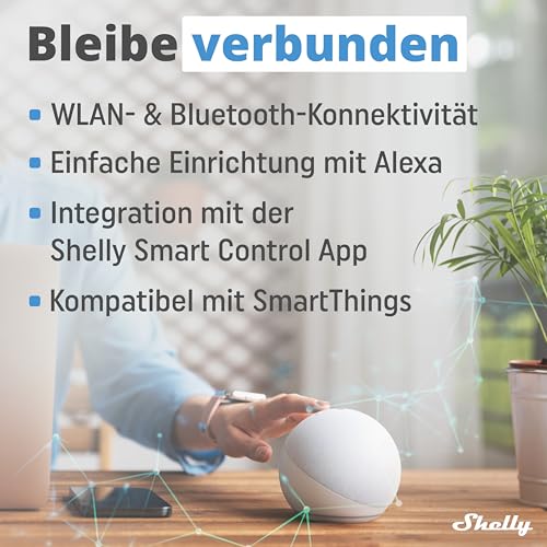 Shelly AZ Plug Black - WLAN Smart Socket, Power Measurement, 12 A, 2500 W, Frustration-Free Setup, Timer Switch, Alexa Certified Plug, Smart Home, No Hub Required, Heating & Cooling
