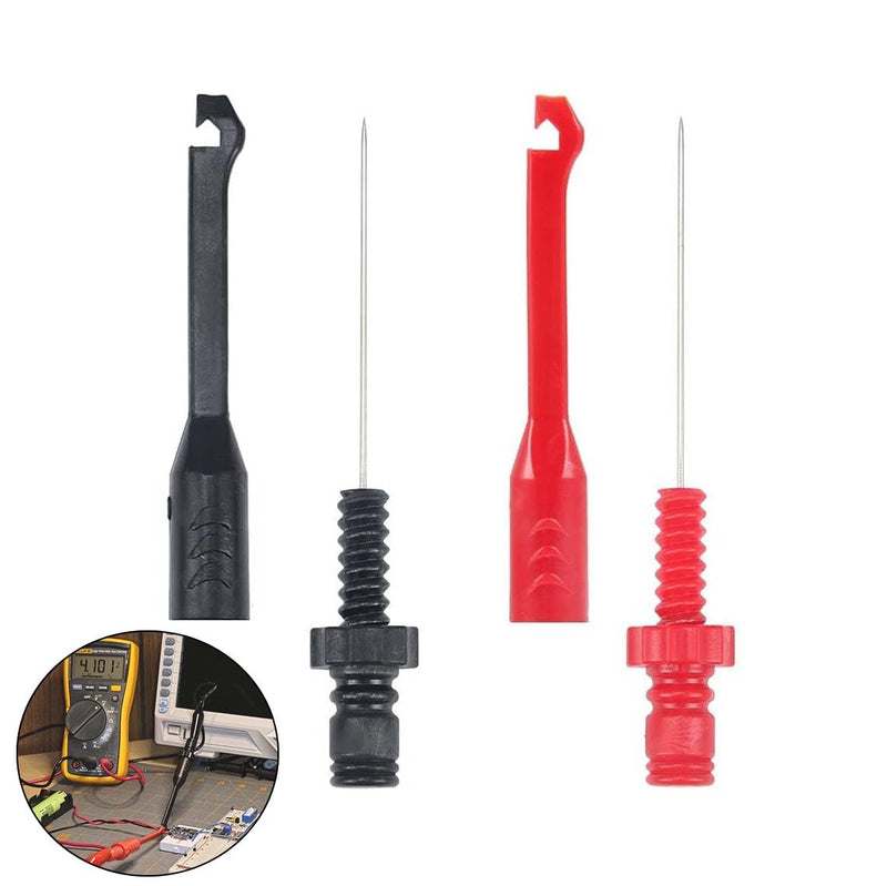 [Australia - AusPower] - 2Pack Wire Piercing Probe Clip, Insulation Puncture Probe, Power Multimeter Piercing Probes for 4mm Banana Plug Extension Test Leads,Diagnostic Tester (A) 