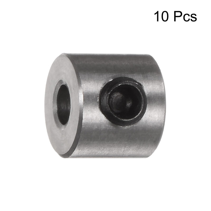 [Australia - AusPower] - uxcell 10pcs Set Screw Collars 3mm Bore Stainless Steel Shaft Collars, 8mm OD, 7mm Width, Landing Gear Stopper Wheel Collar 