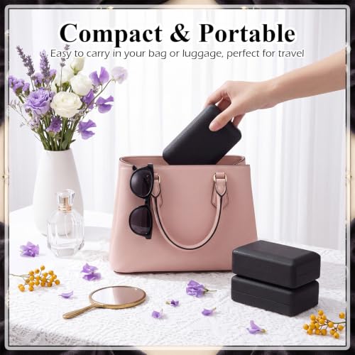 Nosiny 4 Pcs Black Velvet Jewelry Ring Storage Box for Multiple Rings