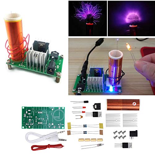 Tesla Coil, Tesla Coil Kit, Musical Tesla Coil, Tesla Coil Module, Plasma Speaker, Disassembled Mini DIY Electronics Kit, Tool, 15W DC 15-24V, 2A